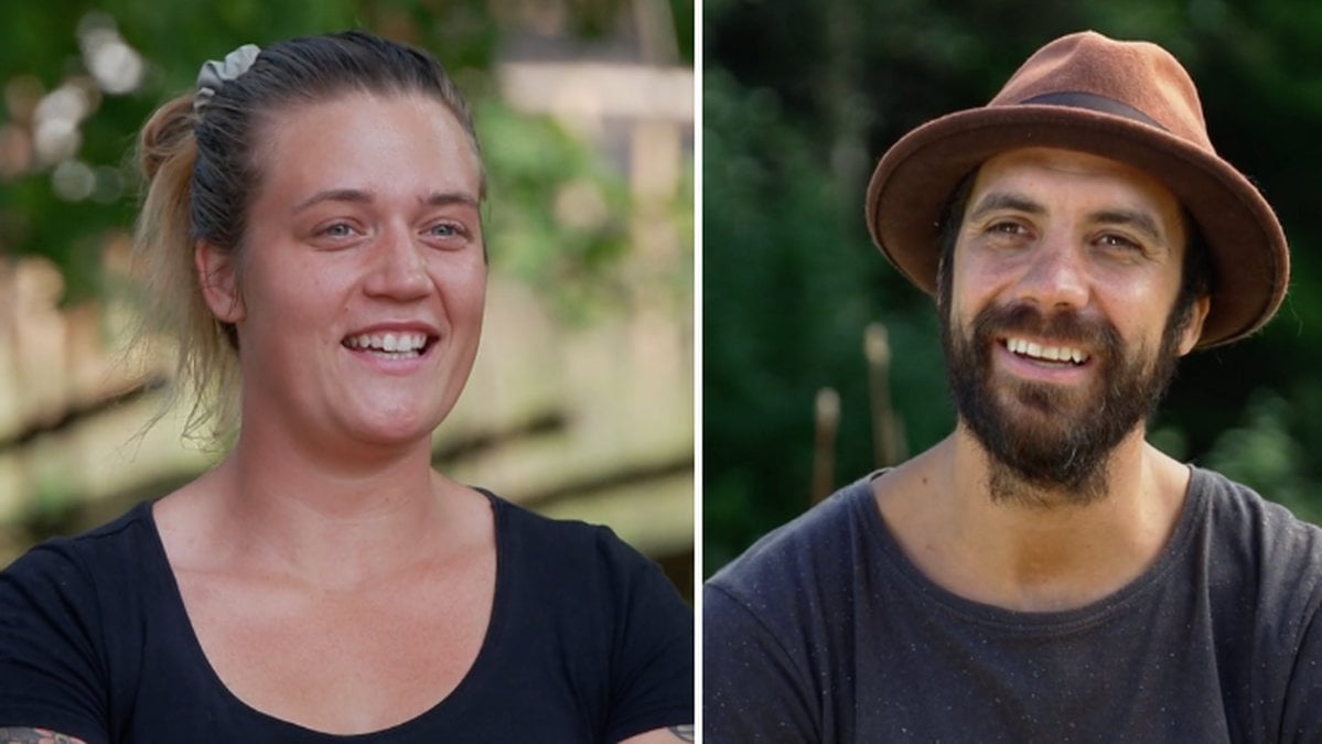 Tora Branström och Nebil Davidsson i Farmen 2023. 