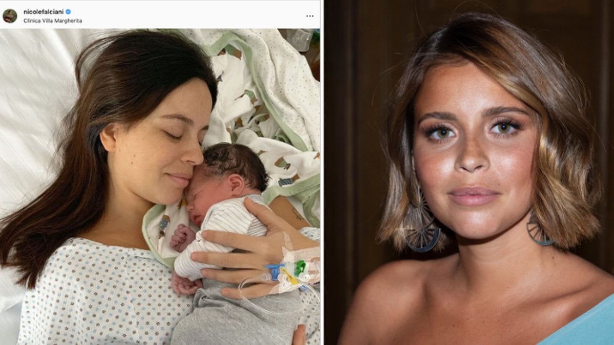 Tvådelad bild på Nicole Falciani.