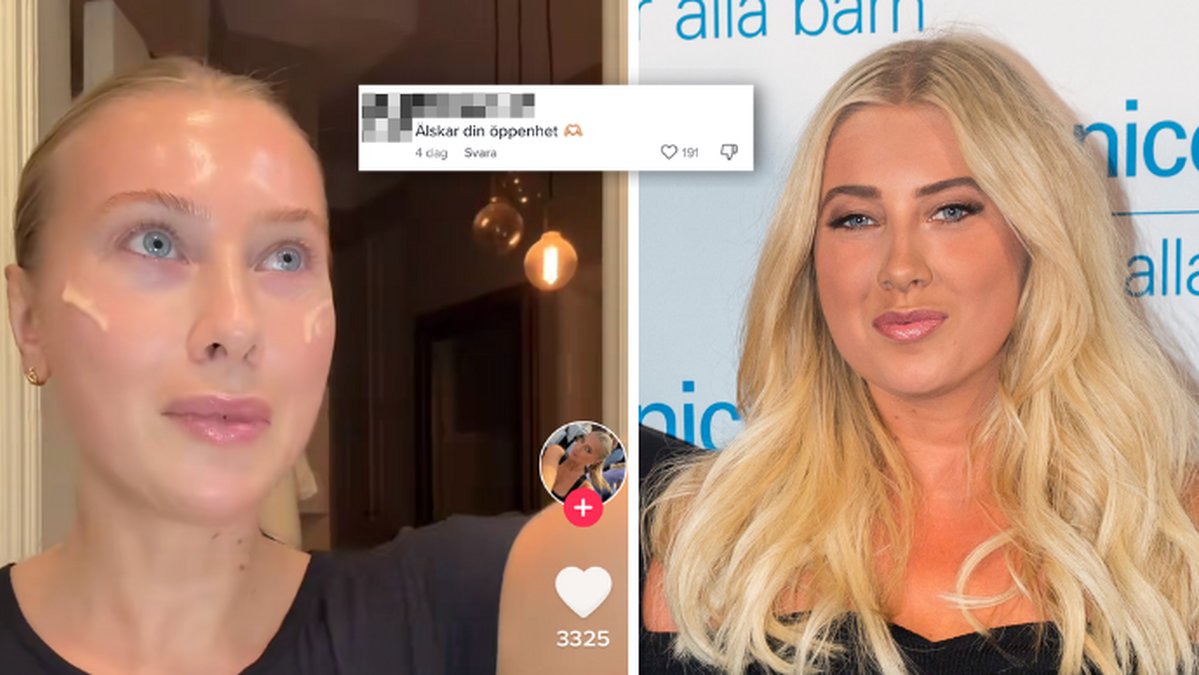 Tvådelad bild på Hanna Friberg.