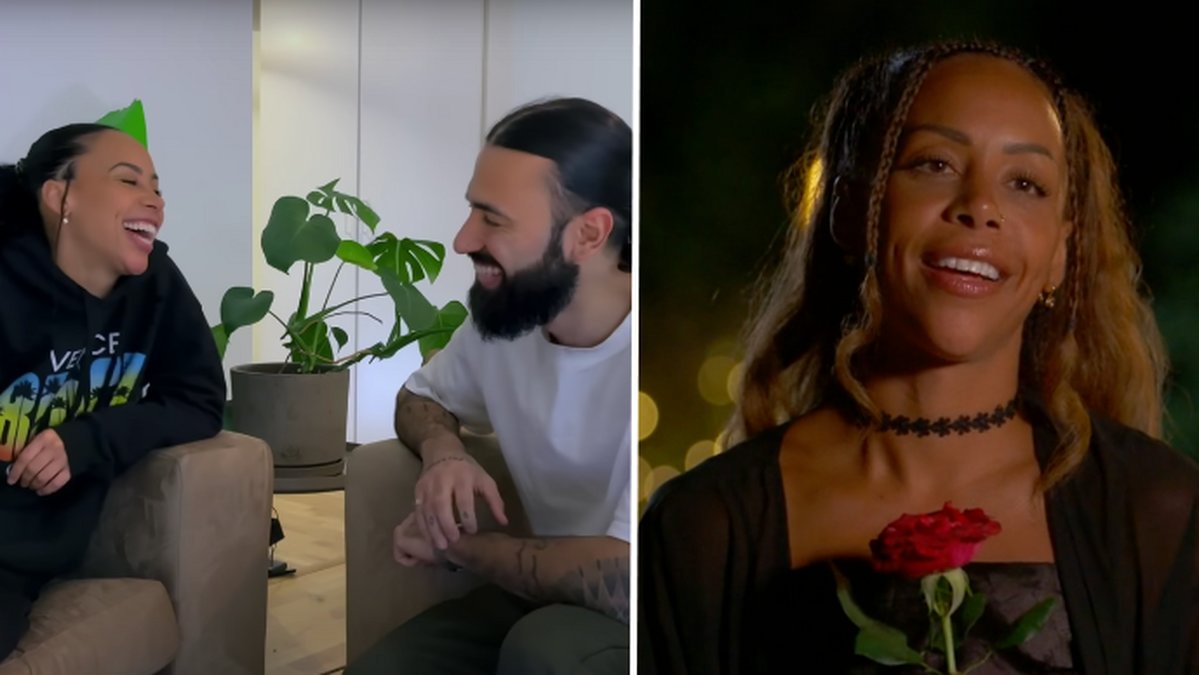 Tvådelad bild på Isa Jallow och Sia Hatami från Bachelor 2022.