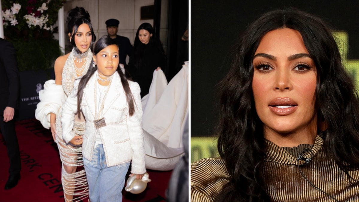 Kim Kardashian och North West. 
