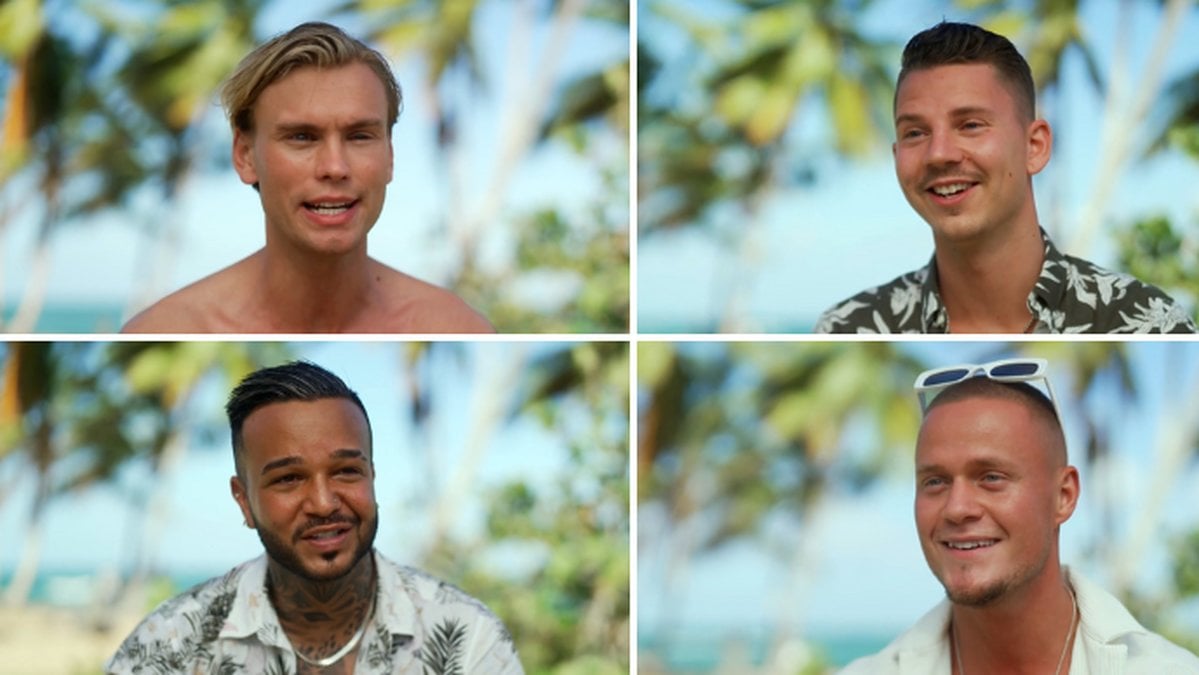 Fyra nya deltagare i Love Island Sverige 2023. 