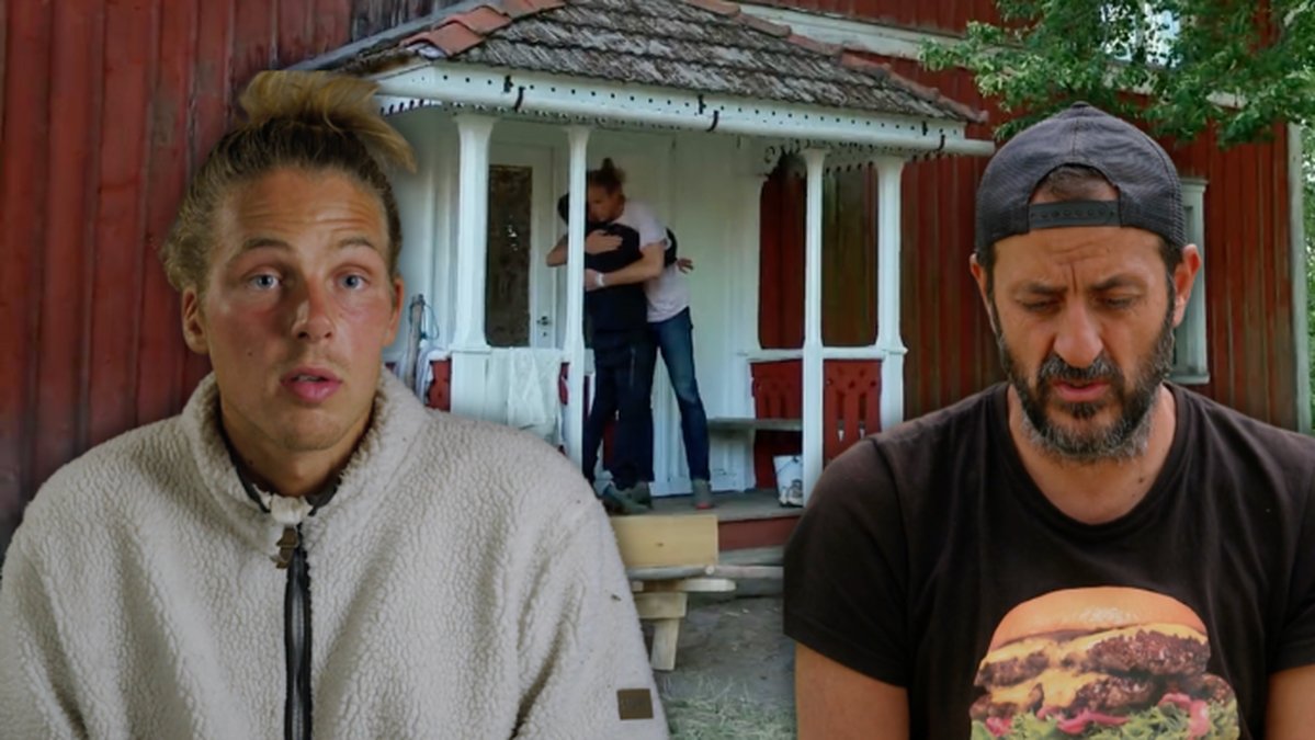 Viktor Bergström och Eddie Gecer i Farmen 2023. 