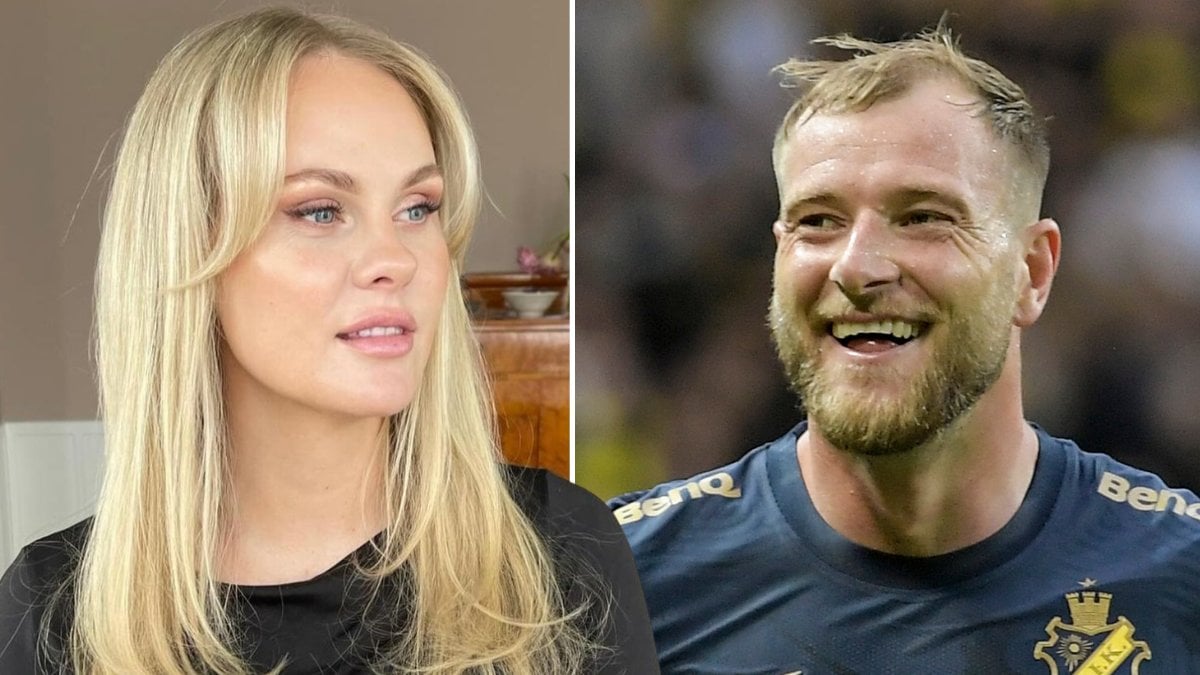 Sanna Guidetti visar upp bröllopslyckan med John