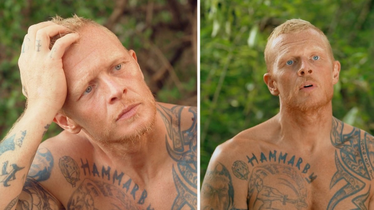 Tvådelad bild på Alexander Strandberg i Robinson 2022.