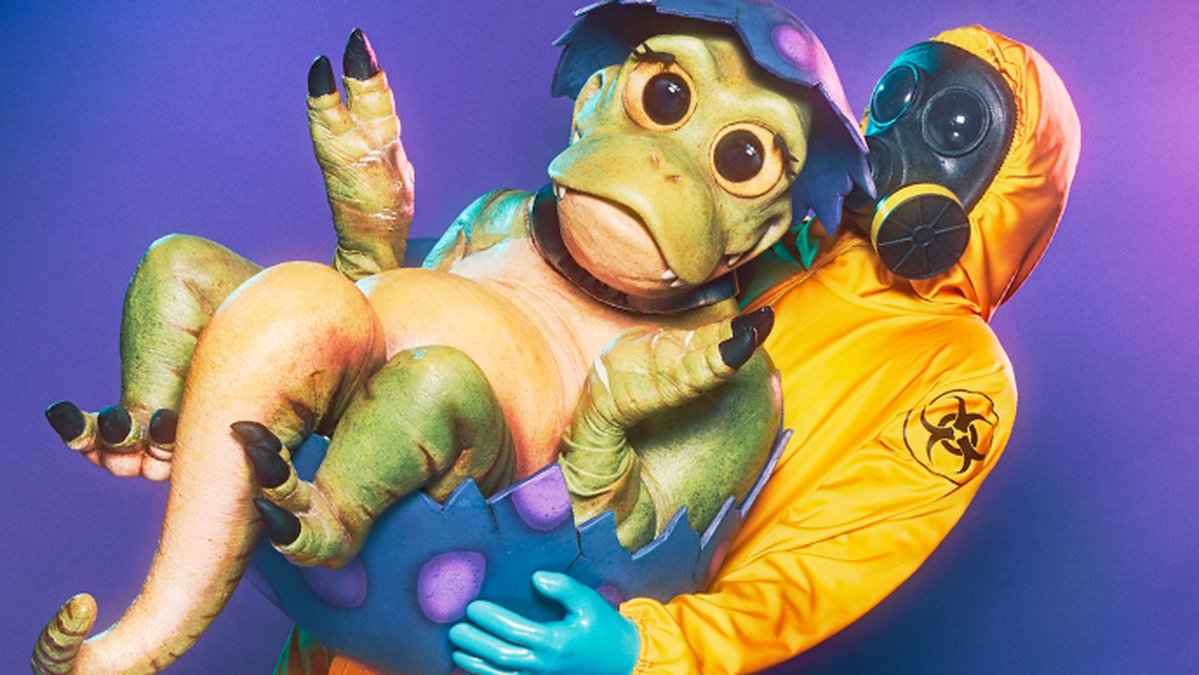 T-Rex och Forskaren i Masked Singer Sverige 2023.