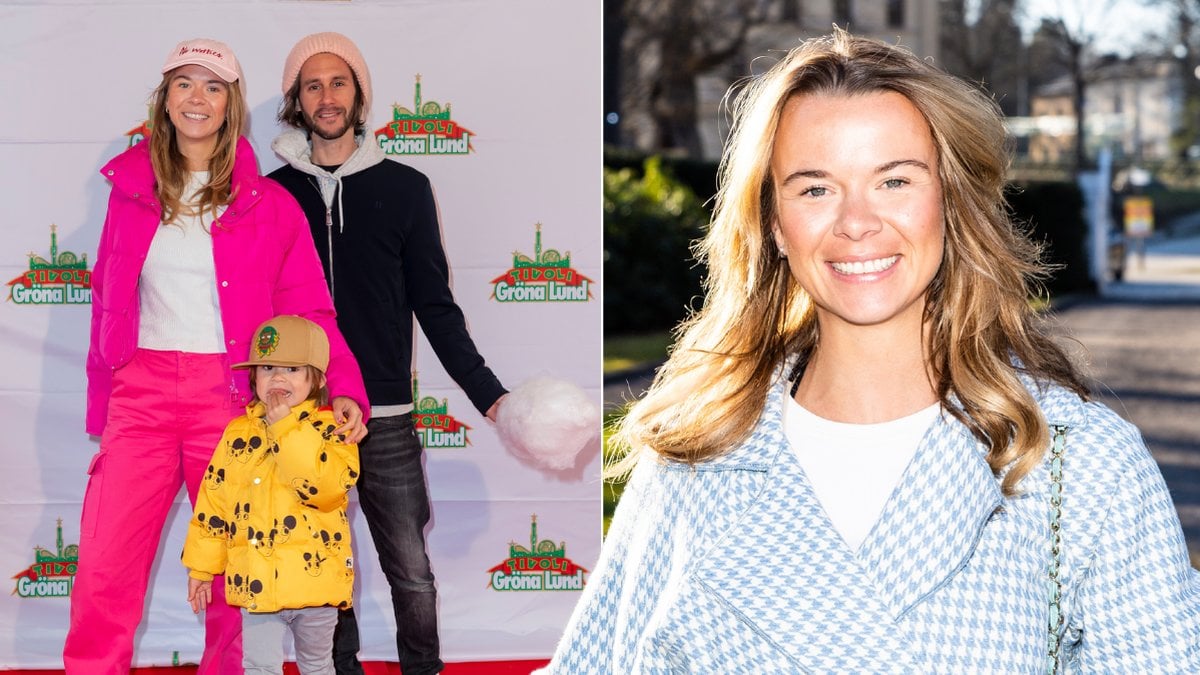 Bebislycka: Margaux Dietz visar upp nyfödda bebisen