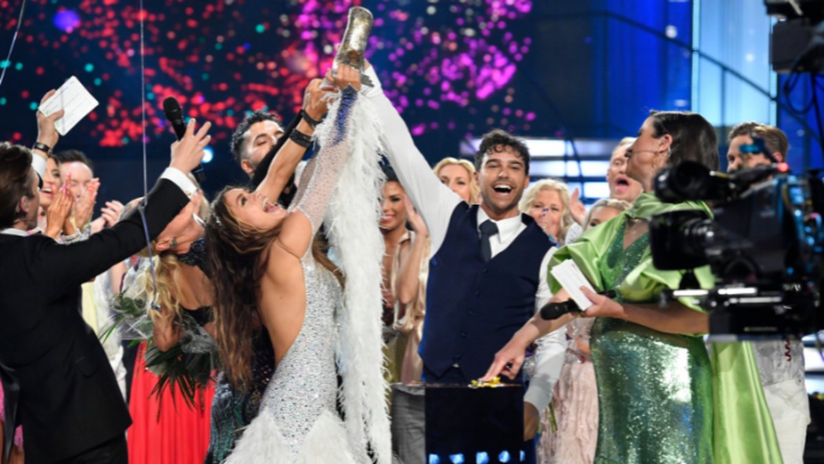 Eric Saade och Katja Lujan Engelholm från Let's dance 2022.