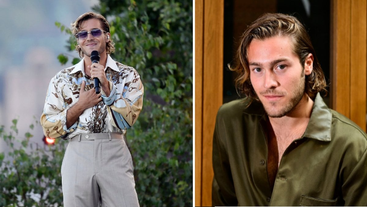 Tvådelad bild på Benjamin Ingrosso.