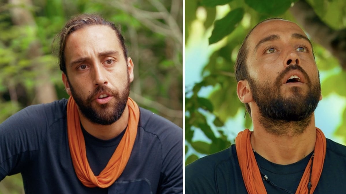 Tvådelad bild på Valentino Valle Demina från Robinson 2022. 