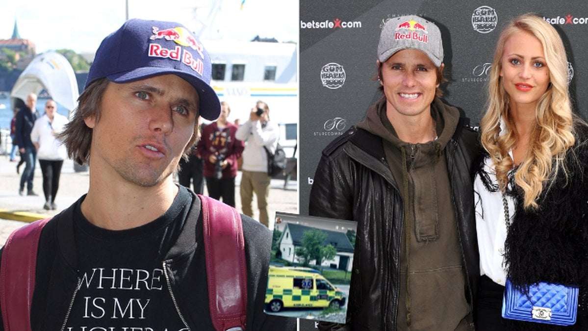 Jon Olsson med ambulans till sjukhus: Så j*vla ont