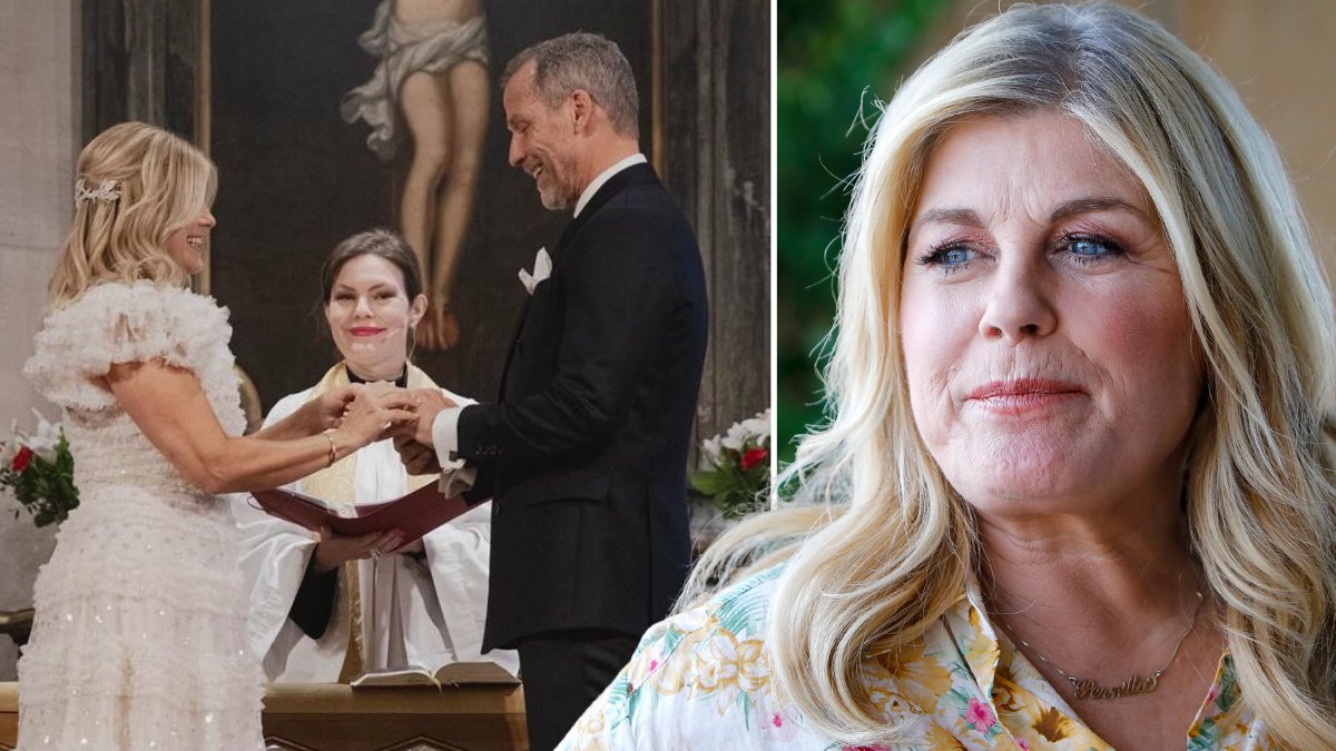 Pernilla Wahlgren och Christian Bauer gifte sig i december 2023.