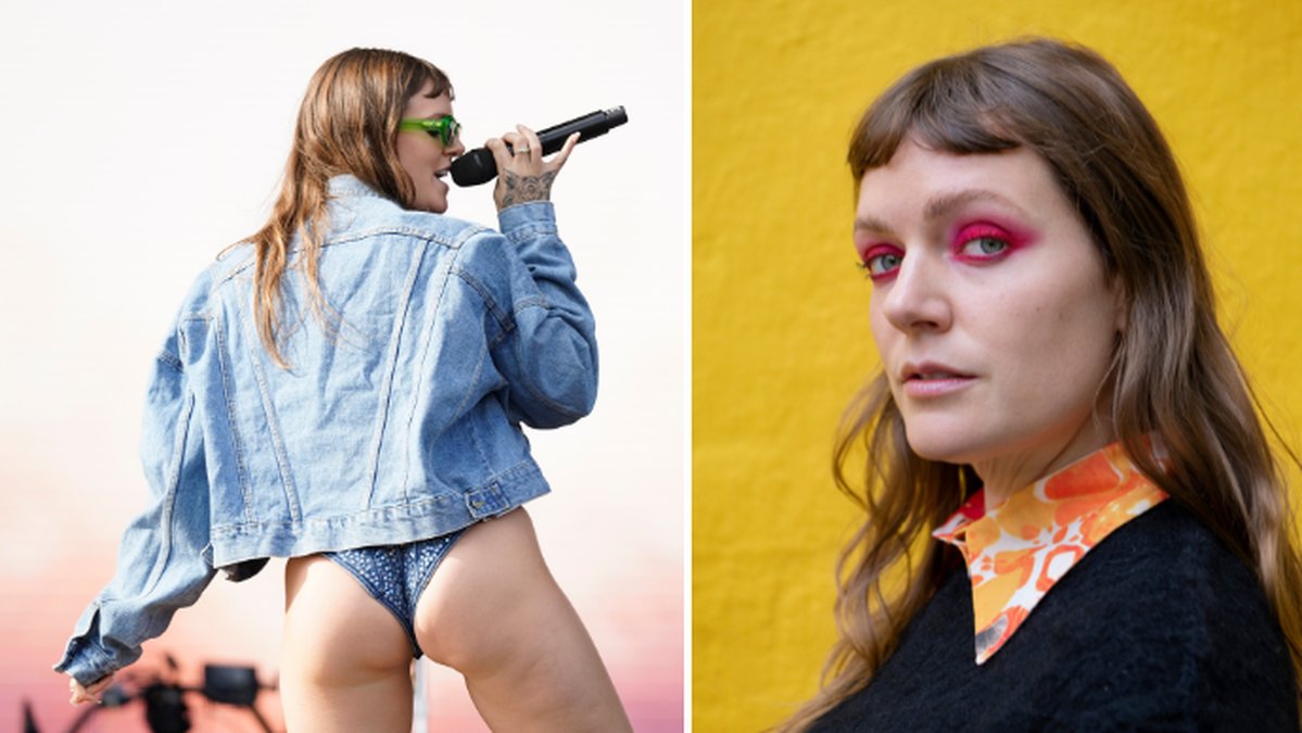 Tvådelad bild på Tove Lo.