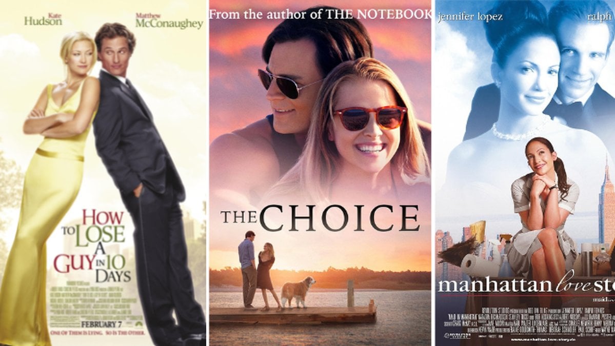 Omslag på 3 romantiska filmer 
