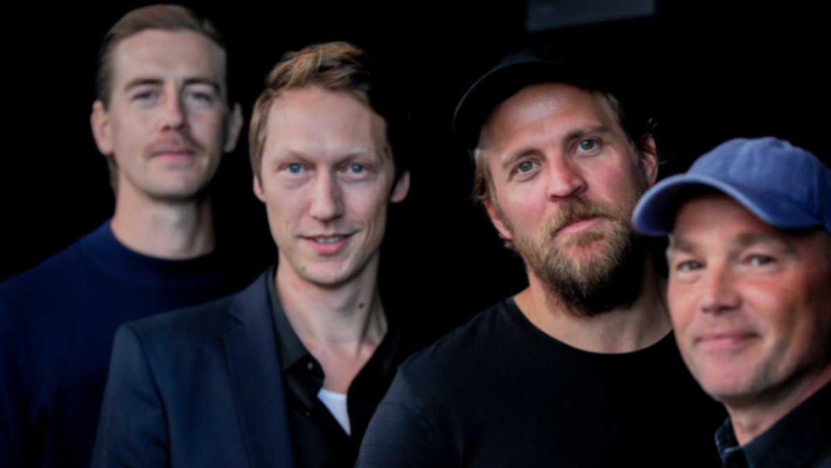 Pål Sverre Hagen, Simon J. Berger, Tobias Santelmann och Jon Øigarden från serien Exit.