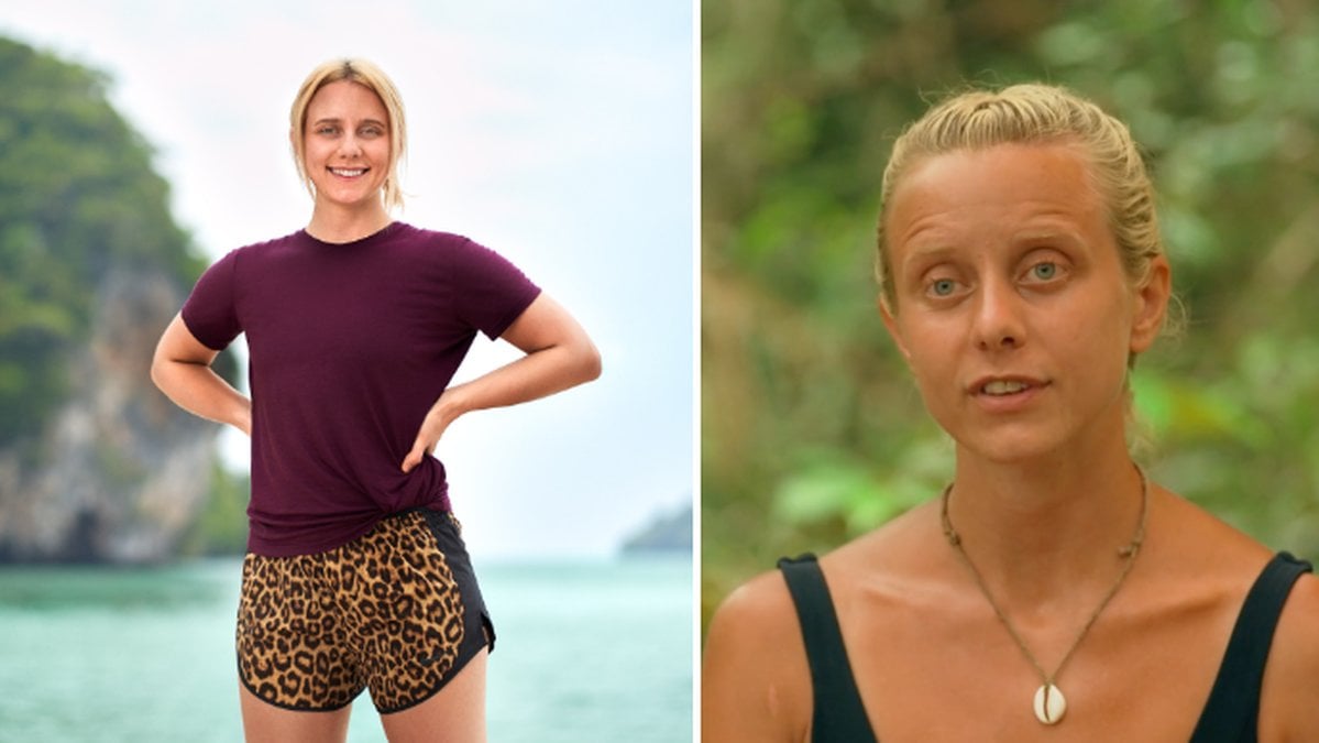 Tvådelad bild på Helen Lindborg i Robinson 2022.