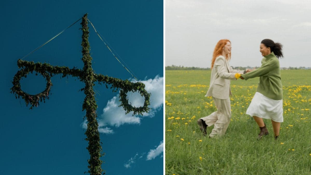 Lekar till femkamp på Midsommar. 